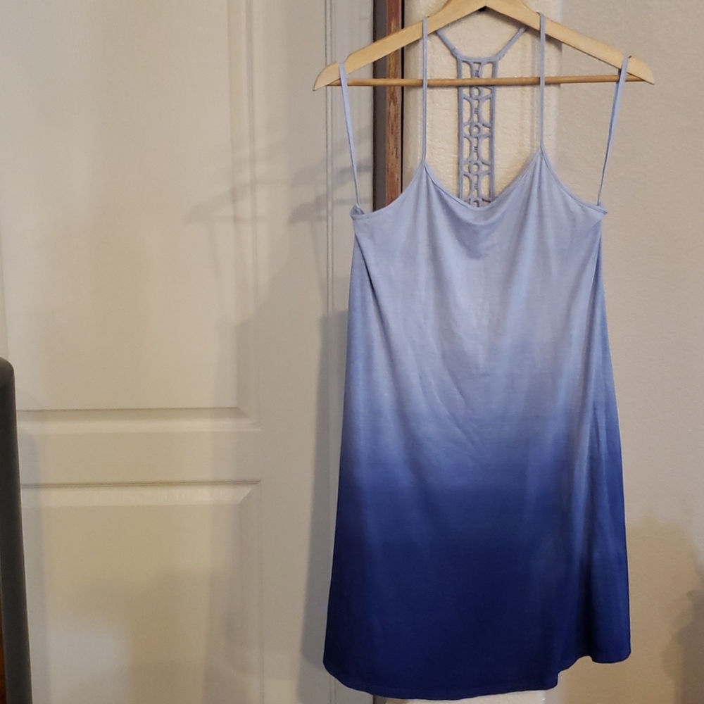 Lulu's Blue Tie Dye Dress